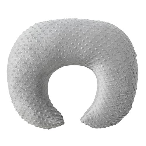 ESEN Plus Size Nursing Pillow and Body Positioner for Breast Feeding and Bottle Feeding, Ultra Soft Baby Breastfeeding Pillows with Removable Nursing Pillow Cover for Mom and Baby (Gray)