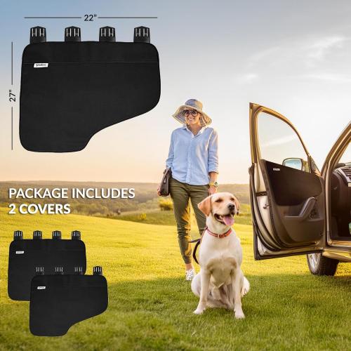 (2026 Version-2X Extra Durable Premium Interior Car Door Protector from Dog Scratches - Pet Car Window Protector Door Covers - Waterproof Anti-Scratch, Scratch Resistant, Size 27 x 22