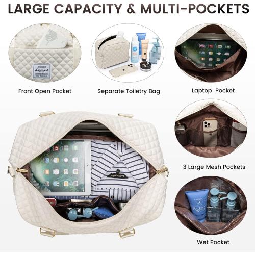 LOVEVOOK Travel Duffle Bag,Weekender Bags for Women with Shoe Compartment，Carry on Overnight Bag with Toiletry Bag,Gym Duffel Bag with Wet Pocket, Hospital Bags for Labor and Delivery