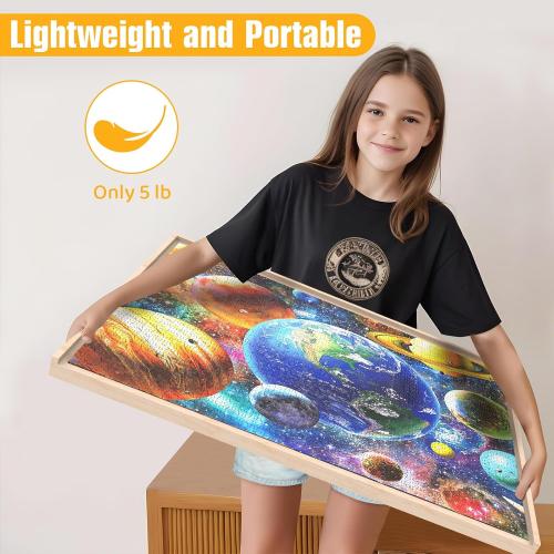 Puzzle Board with Drawers Rotatable 360