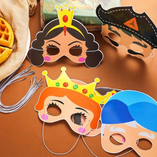 Hotop 30 Sets Purim Masks Decorations Jewish Party DIY Purim Masks Jewish Costume Gifts Role Play Cosplay Religious Party Favors Supplies