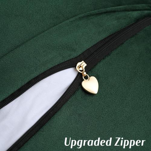 FUTEI Dark Green Chenille Throw Pillow Covers 18x18 Inch Set of 2,Soft Cozy Bound Edge Design Cushion Case,Home Decor for Couch Bed Living Room