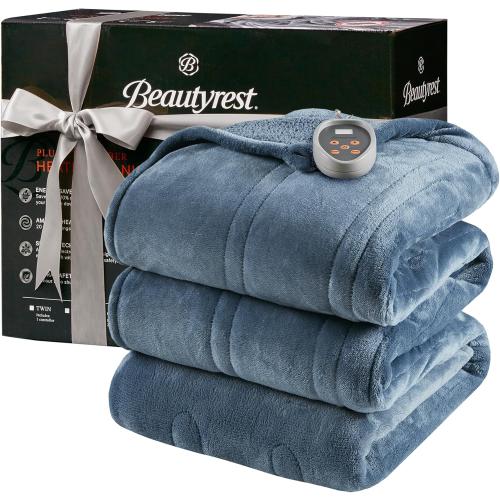 Beautyrest Heated Microlight to Berber Blanket - Twin