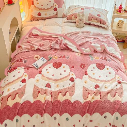 MorroMorn Pink Twin Blanket for Bed Couch Daybed, Fall Super Soft Fleece Blankets for Girls Kids Teen Preppy Dorm - Cozy Fluffy Plush Lightweight