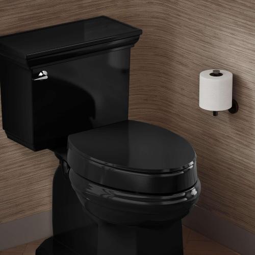 KOHLER Hyten 3 Height Solft Close Elongated Toilet Seat, White | 25875-0, Elevated Contoured Seat, Grip-Tight Bumpers, Quick-Attach Hardware
