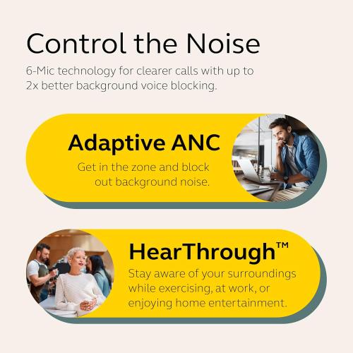 Matte Black Jabra Elite 10 True Wireless Bluetooth Earbuds – Advanced Active Noise Cancelling with Dolby Atmos Surround Sound, All-Day Comfort, Multipoint, Crystal-Clear Calls – Matte Black