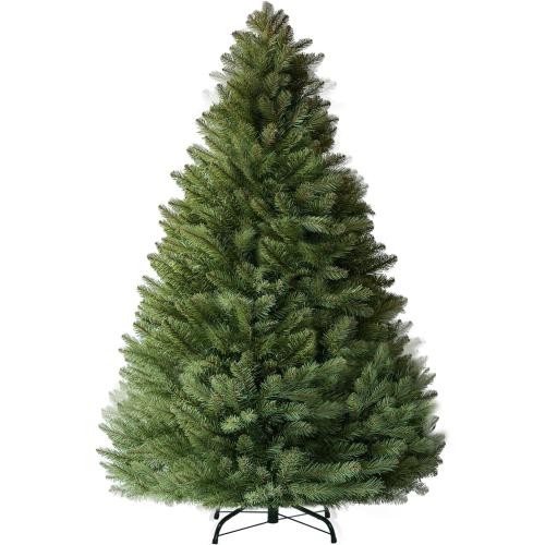 6ft Artificial Christmas Tree Premium Pine Xmas Tree with 1000 Branch Tip, 1 Minute Christmas Tree Unlit Realistic Holiday Party Decor for Home Office, Foldable Stand, Easy Assembly