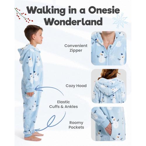 The Big Softy Christmas Onesie Adult & Kids - Christmas Onesie Pajamas - Christmas Adult Onesie Pajamas, set of 1, small