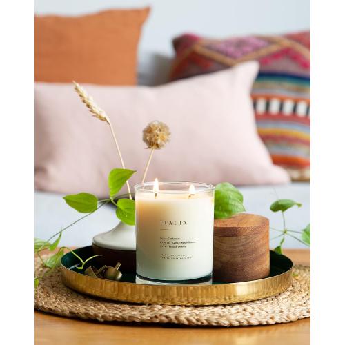 Brooklyn Candle Studio Italia Classic Wick Candle - Luxury Scented Candle, Vanilla, Incense & Orange Blossom, Vegan Soy Wax, Hand Poured, 70 Hour Burn Time - 13oz