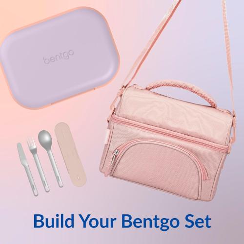 Bentgo Chill Max Leak-Proof XL Lunch Box - Included Ice Pack Keeps Food Cold; 5-Cup Capacity for Adults & Ages 8 , 3 or 4 Compartment Bento Box, BPA-Free, Dishwasher Safe (Lavender & Peach Blossom)