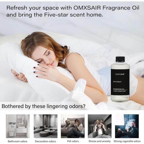 Baccarat Hotel Diffuser Oil Inspired by Baccarat 17.6 Fl Oz(500ml) - Hotel Fragrance Diffuser Oil & Home Luxury Scents - Saffron, Cedar,Ambergris Essential Oils Blend for Aromatherapy Diffuser