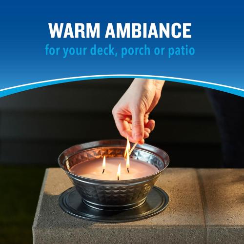 Cutter Outdoor Scented Candle Citronella and Mint Scent Brings Glow and Ambiance to Your Outdoor Space, 20 Ounces