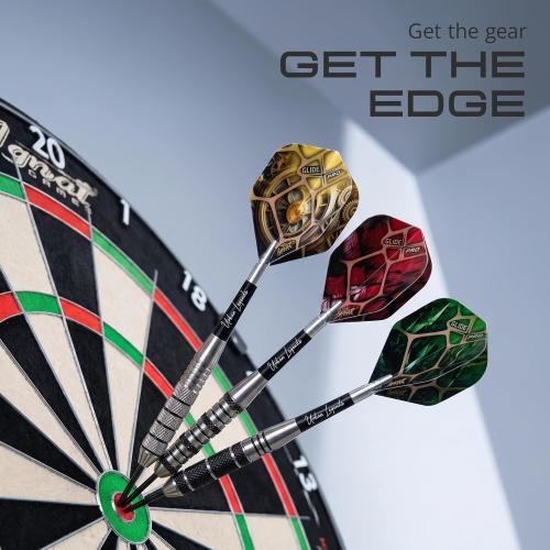 IgnatGames Steel Tip Darts, 12 Pack Urban Legends with Multi-Zone Grips, TwinForce 1.4 Aluminum Shafts, 32 GlideXPro Flights, Magnetic Gift Box