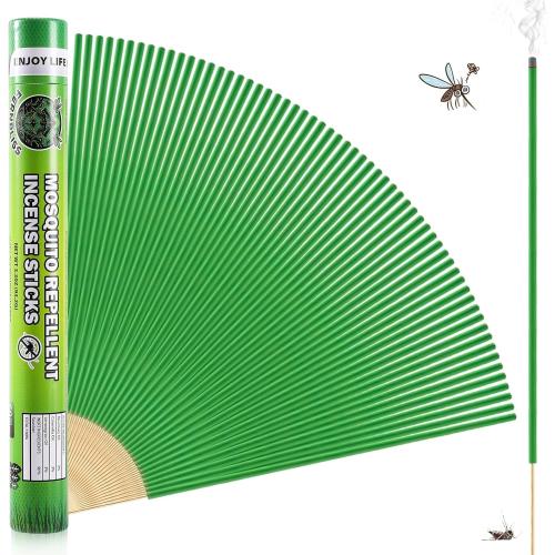 Mosquito Repellent Incense Sticks - 60 Plant-Based Citronella Incense Sticks for Backyard, Travel, Camping, Indoors, and Outdoor Patio