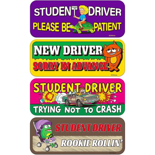 Student Driver Magnet for Car - Funny Reflective New Driver Magnet, Magnetic Student Driver Signs for Vehicle
