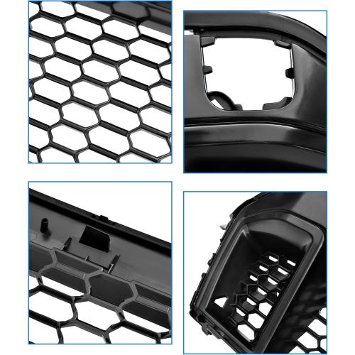 KEWISAUTO Front Bumper Upper Grille for Ford Mustang GT/EcoBoost 2025 2024, Center Insert Grill Cover Upper Grille Trim Panel for Ford Mustang GT Premium/EcoBoost Premium 2025 2024 Accessories