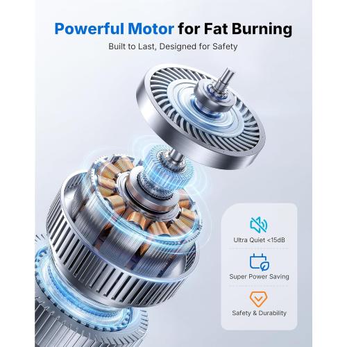 Sitting Under Desk Elliptical Machine, Leg Exerciser While Sitting for Seniors, Seated Pedal Exerciser, Quiet & Portable Pedal Exerciser with 8 Resistance Levels, Work from Home Fitness