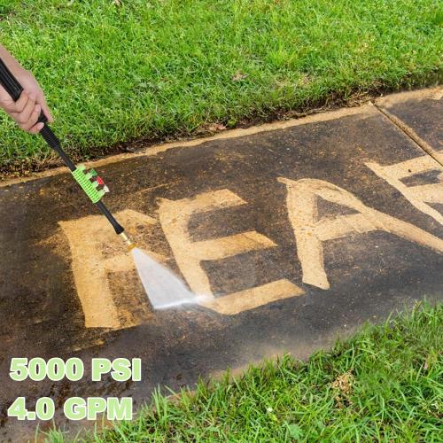 5000PSI 4.0GPM Heavy Duty Power Cleaner with 33 FT Extension Hose, 4 Quick Connect Nozzles and Foam Cannon for Cars/Fences/Driveways/Patios/Home Cleaning, Blue