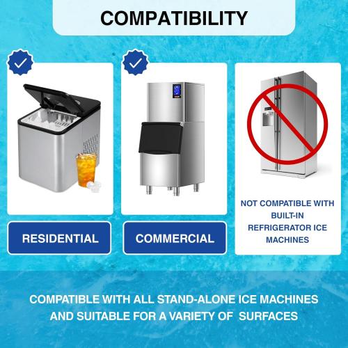 flowcheer Ice Maker Cleaner Tablets, Cleaning and Descaler for Countertop and Home Ice Machines, 24 Count for 1 Year, Suitable for Most Surfaces