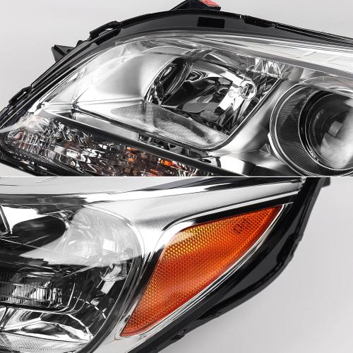 FIONE - For Chevy Malibu Headlight Assembly 2013-2015 Projector 2016 Limited Replacement Halogen Headlamp Left Driver Side 23294939 25919067 GM2502362