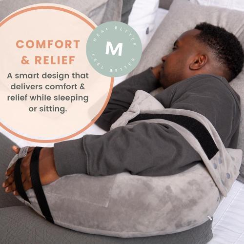 MOYOAMA Post Shoulder Surgery Pillow for Sleeping – Left/Right Arm Support with Adjustable Straps & Custom Firmness for Restful Recovery – Rotator Cuff, Bursitis, & Frozen Shoulder Pillow Post Surgery