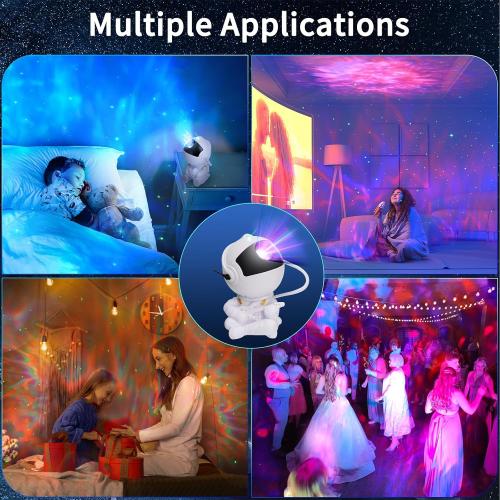 Galaxy Projector Multiple Nebula Modes, Star Projector Galaxy Light with Remote Control, Galaxy Light Projector for Bedroom, Astronaut Projector for Kids, Ceiling, Room Decor,White