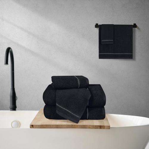 ‼️COLORS MAY VARY‼️MyOwn Ultra Soft 6 Pack Cotton Towel Set, Contains 2 Bath Towels 28x55 inch, 2 Hand Towels 16x24 inch & 2 Wash Coths 12x12 inch, Ideal Everyday use, Compact & Lightweight - PINK