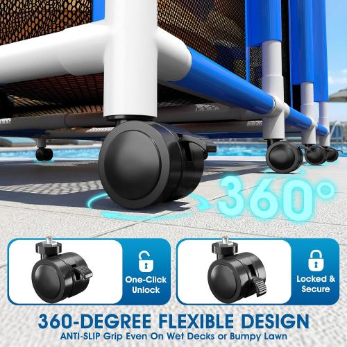 Pool Float Storage with Canopy,Pool Storage Bin XXX-Large,Outdoor Pool Toy Storage Organizer for Pool, Floats & Balls, Outdoor Pool Toy Storage with Rolling Cart for Swimming Equipments