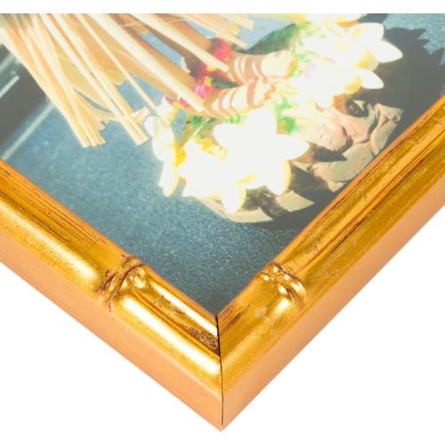 Craig Frames Faux Bamboo, 16x20 Picture Frame, Vintage Gold, Set of 4