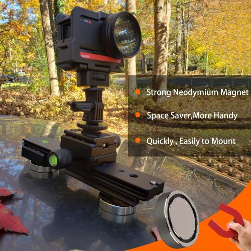 MUTUACTOR 120lb Neodymium Magnets Heavy Duty,2Pack Strong Rare Earth Magnets 1/4-20 Female Threaded Hole,Powerful Magnetic Mounting Round Magnet with Hole for Lighting,Camera,Garage Tools