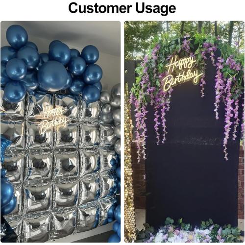 Happy Birthday Neon Sign, Happy Birthday Light Up Sign, Neon Happy Birthday Sign, Happy Birthday Led Sign for Backdrop All Birthday Party Decoration USB Powered Warm White,16.5x 12 (Plug not provided)