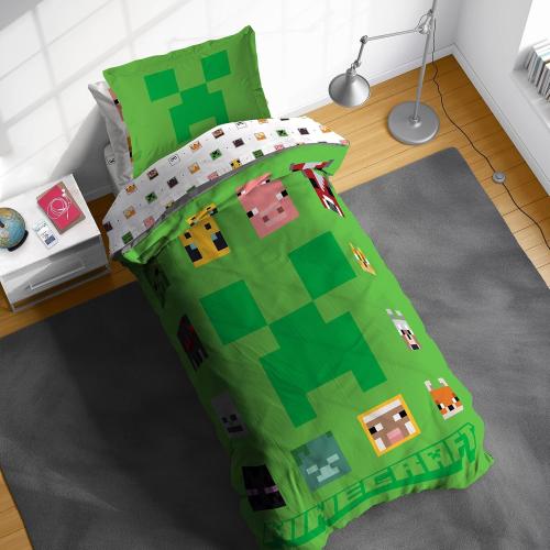 Sunny Side Up Minecraft Twin Comforter Set