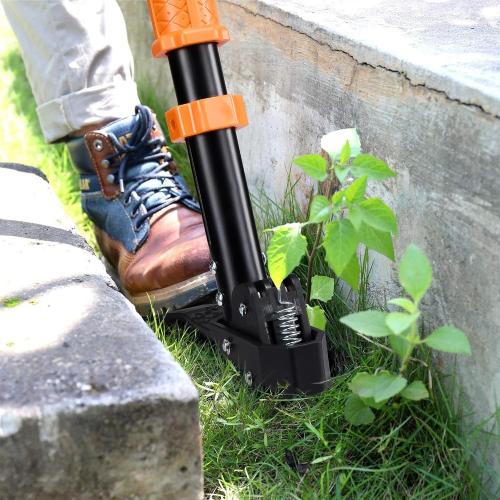 MORAIS Weed Puller Tool, Stand Up Weed Puller Heavy Duty Garden Tool with 4-Claw Steel Head, 39-46 Retractable Handle & Easy-Eject Mechanism, Easily Remove Weeds Without Bending, or Kneeling