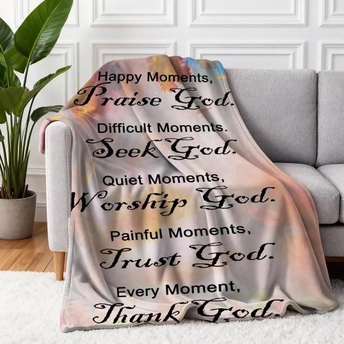 Christian Gifts for Women Faith, Inspirational/Religious/Spiritual Gifts for Adults, Soft Throw Blankets for Women/Men, Personalized Blankets for Adults 40x 50