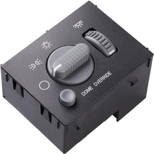 15755595 Headlight Dimmer Switch for 1999-2002 Chevy Silverado Tahoe Suburban Avalanche 1500 2500 3500, GMC Sierra Yukon XL 1500 2500, Escalade, Dome Light Switch- 15738843-D1534G-DS968-SW2157