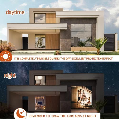 Heat Control Window Film, Window Tint Sun Blocking Blackout and UV Protection, one-Way Privacy Mirror Reflective Film,Explosion-Proof Premium PET Material Cosmic Black, 17.5 Inch x 6.5 Feet