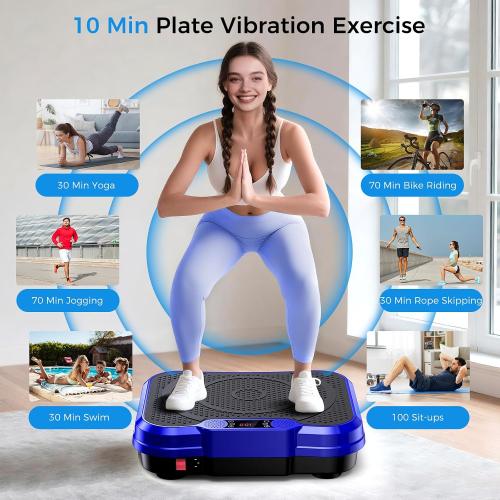 AoraPulse Vibration Plate Exercise Machine, Vibration Plate for Lymphatic Drainage Weight Loss, 400 Lbs Capacity Full Body Workout Vibrate Fitness Platform for Home Women Men