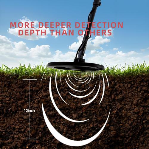 Professional Metal Detector for Adults - High Precision LCD Display, Waterproof, 5 Working Modes, Adjustable Aluminum Alloy Stem, for Gold, Silver, Treasure Hunting, Gardening, Outdoor Exploration