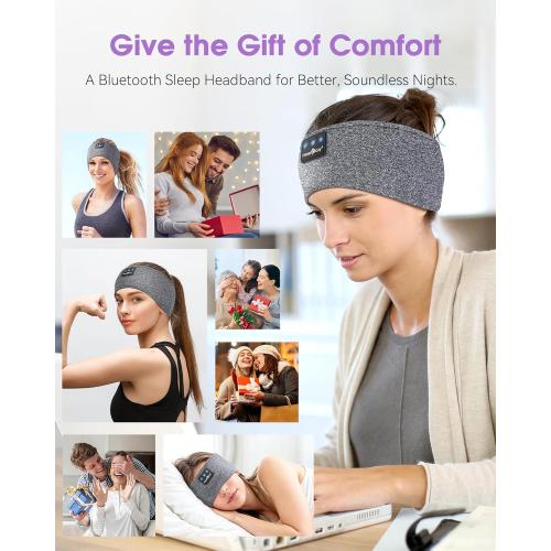 MUSICOZY Sleep Headphones Bluetooth Headband, 14 Hours Playtime, Sports Sweat Resistant with Hi-Fi Stereo for Workout Running