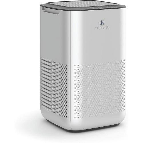 Medify MA-15 Air Purifier with True HEPA H13 Filter | 585 ft² Coverage in 1hr for Allergens, Smoke, Wildfires, Dust, Odors, Pollen, Pet Dander | Removal to 0.1 Microns | Silver, 1-Pack