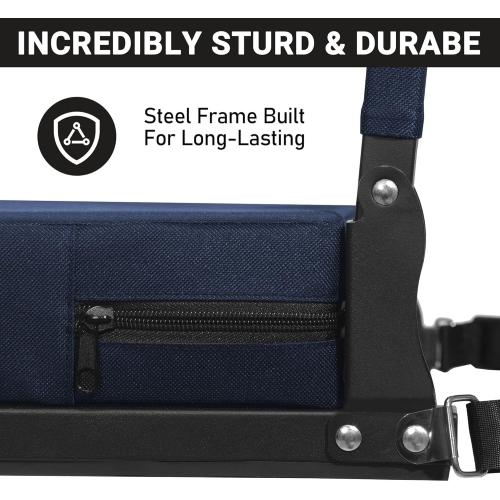 Sheenive Stadium Seats for Bleachers with Back Support, Bleacher Seats with Backs and Cushion Wide, Padded Portable Folding Comfort Stadium Chair with Shoulder Strap, Perfect for Sports Events