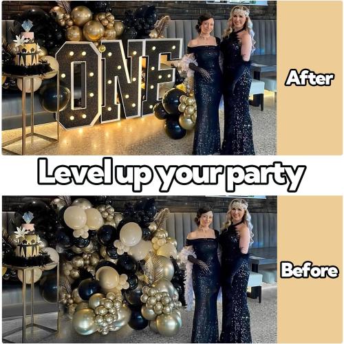 imprsv Marquee Letters Black 3FT: Black Party Decor - Light Up Letter L Large 3 Feet Tall - Party Decorations Letter for Love Birthday Wedding Proposal