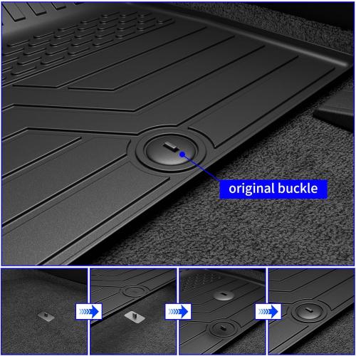 Rongtaod Floor Mats Compatible with 2020-2025 Kia Telluride 7&8 Seats (Not for 2027) Trunk Mat Cargo Mat Cargo Liner Back Seat Cover 2024 Telluride Accessories (Trunk Mat with Backrest Mat Floor Mats)
