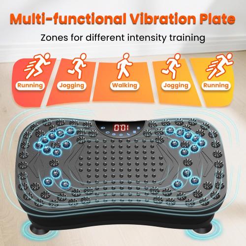 AXV Vibration Plate Fitness Platform Exercise Machine Vibrating Shaking Workout Full Body Shaker Vibrate Stand Shake Board Sport Gym Pad for Weight Loss Fat Burner for Women Men