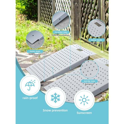 WHALEMOTOR Shed Ramp 1PC, Loading Ramp for Riding Mower, 29 L x24 W, 750 lbs Capacity, Shed Storage Ramps for Sheds, Garages, Barns, ATV, Lawnmower, Golf Cart, Sturdy Anti-Slip Ramps