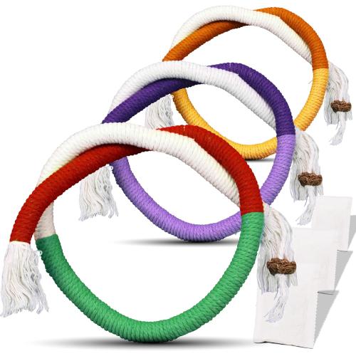 Cat Chew Rope - 3 Pack Cat Chew Ropes for Teeth Cleaning, Kitten Teething Toys with Stick to Transfer Chewing from Wires to Cotton String
