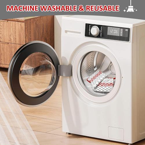 GFRED Microfiber Spray Mop Pads Compatible with Oceda ProMist MAX, Dual-Action Washable Flip Mop Pads Replacement for Dry Wet Floor Cleaning, 3 Packs Red