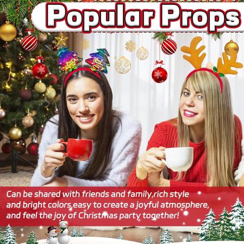 Christmas Headbands and Costume Headwear,Christmas Headwear Holiday Headbands Accessories for Xmas Party Decorations Favors