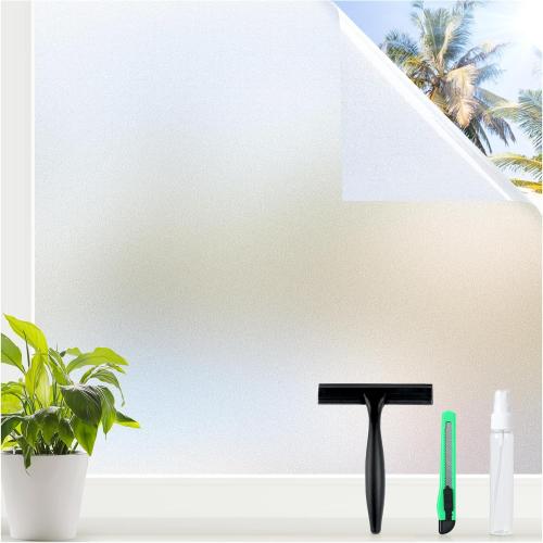 rabbitgoo Window Privacy Film with Tools, Pure, 17.5 x 78.7
