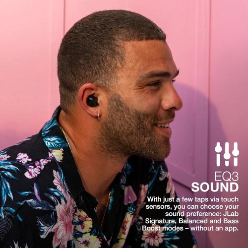 JLab Go Air Pop True Wireless Bluetooth Earbuds   Charging Case, Black, Dual Connect, IPX4 Sweat Resistance, Bluetooth 5.1 Connection, 3 EQ Sound Settings Signature, Balanced, Bass Boost